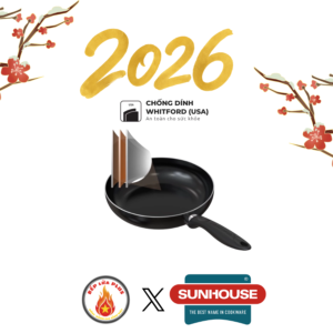 Chảo chống dính Sunhouse chính hãng size 16-30cm - Bảo hành 12T