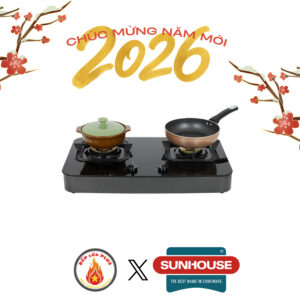 Bếp ga âm Bepluaplus SHB501MT 2 lò – Mặt kính cường lực, tiết kiệm gas