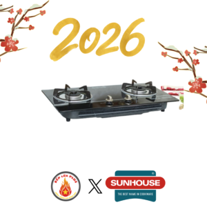 Bếp Gas Âm Bepluaplus SHB501MT 2 Lò Kính Cường Lực