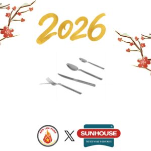 Bộ đồ ăn 4 món Âu cao cấp Sunhouse - Inox bền bỉ, an toàn - Kiểu dáng sang trọng - Tay cầm chắc chắn